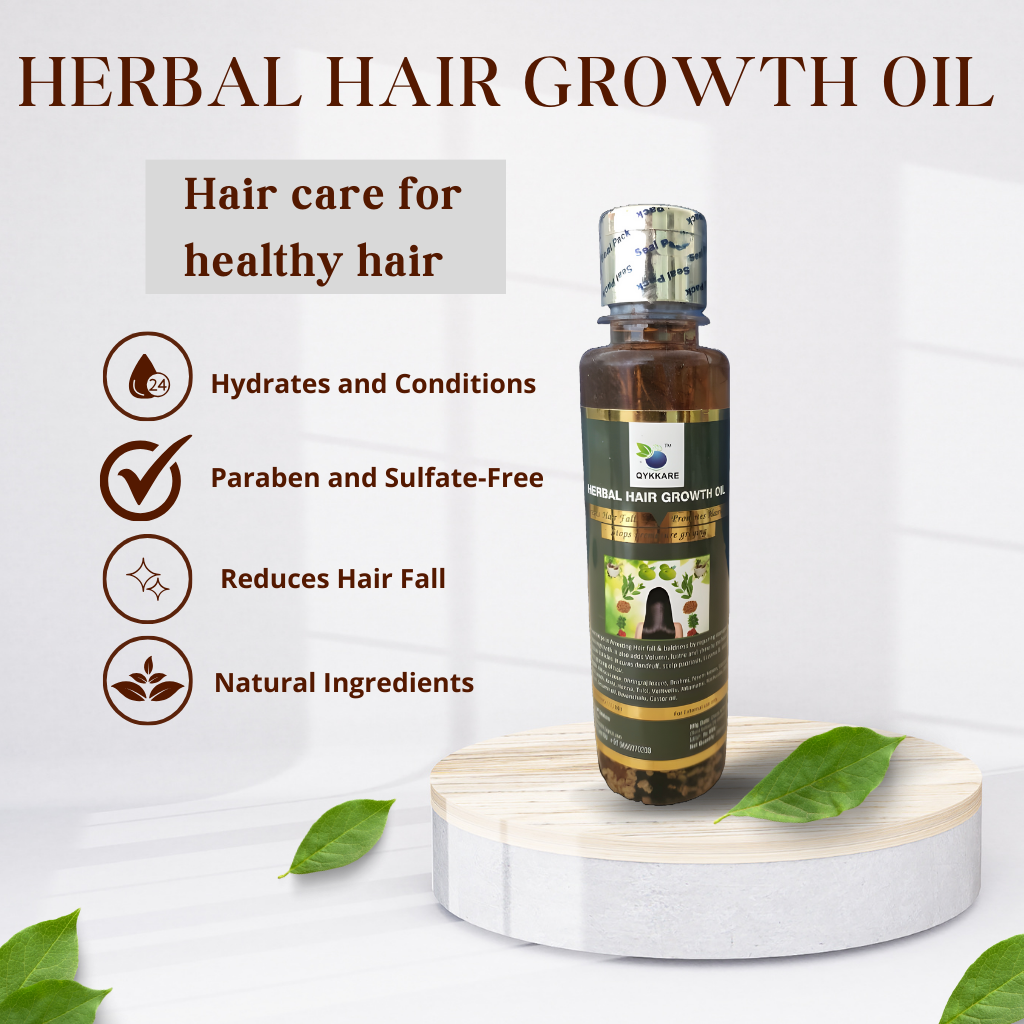 QYKKARE Herbal Hair growth oil pack of 2 (400 ml)