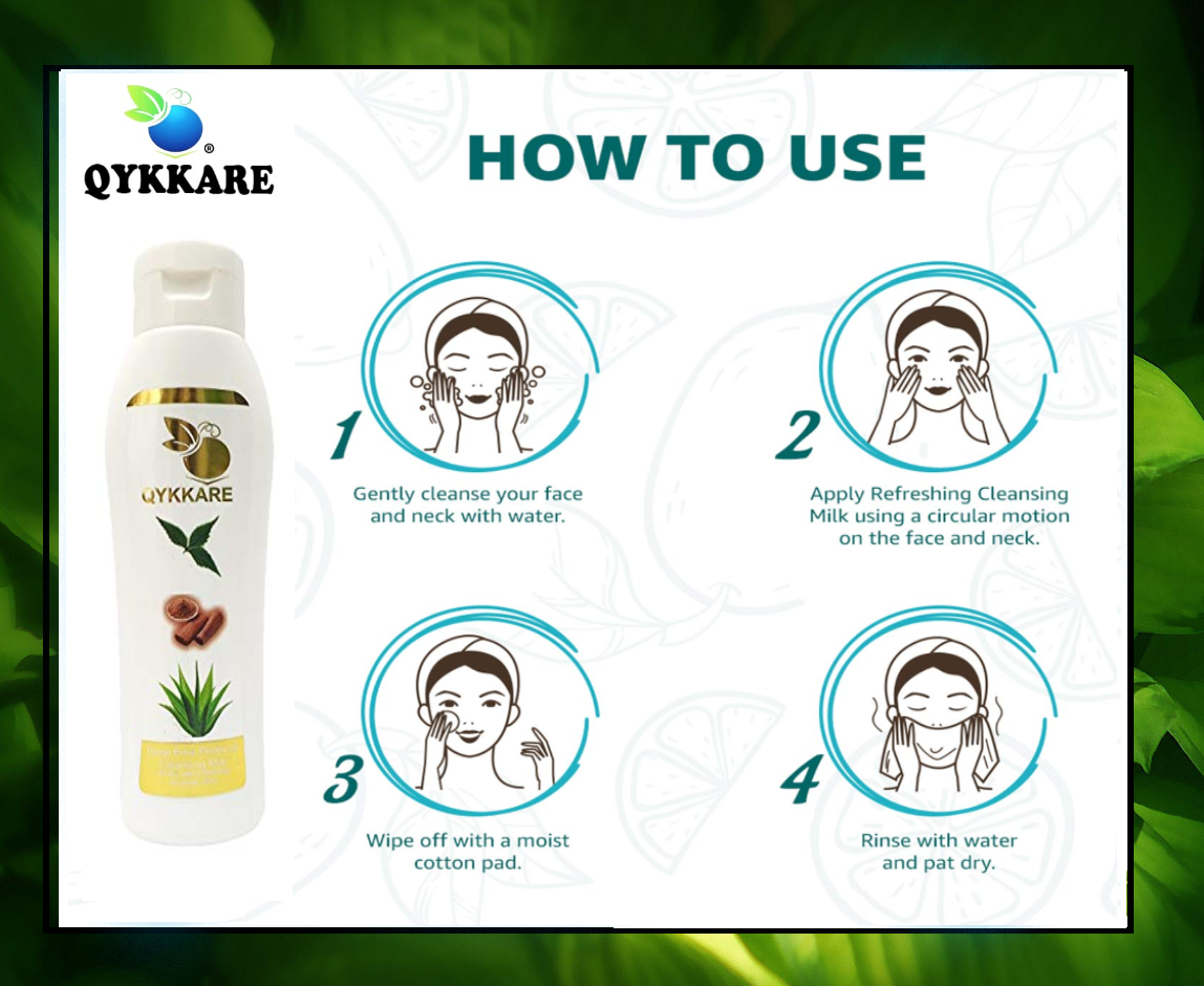 QYKKARE Deep Pore Premium Cleansing Milk with Aloevera, Neem & sandalwood Combo Pack