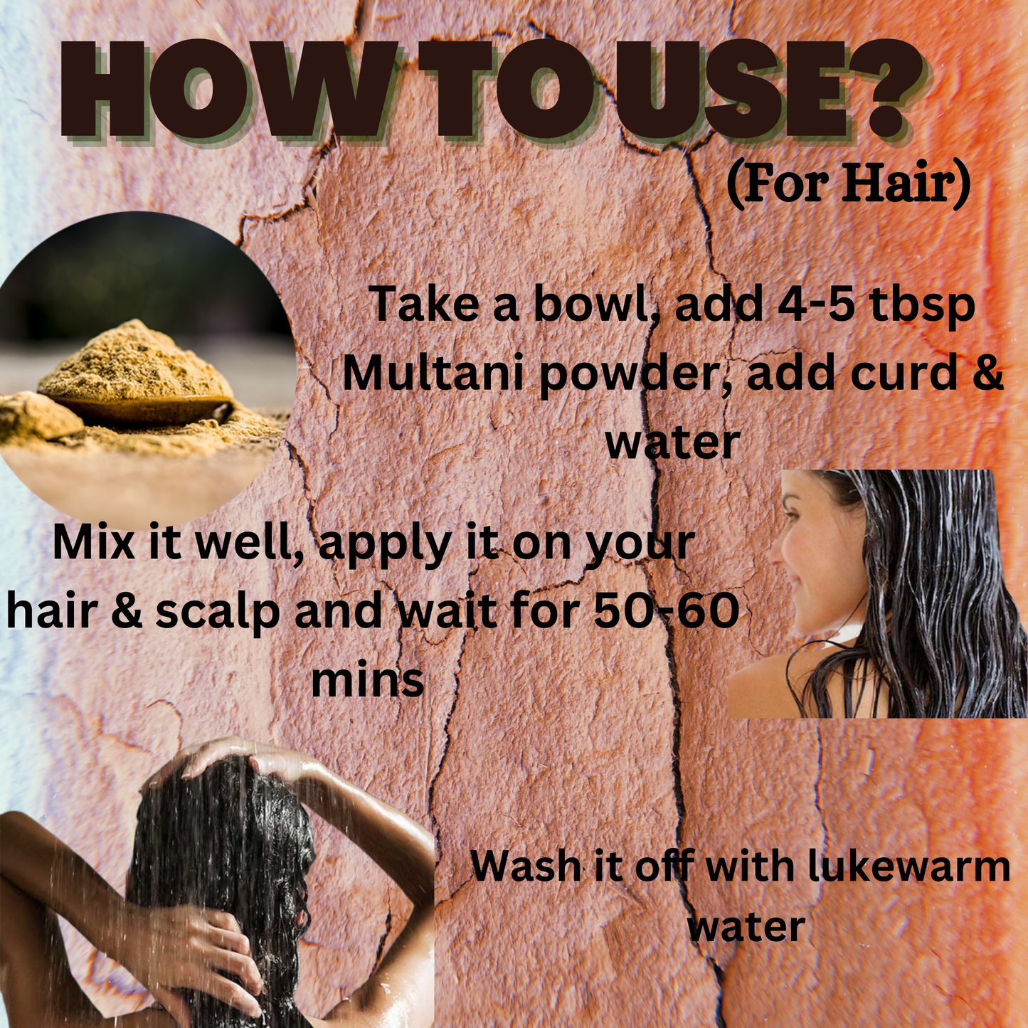 QYKKARE - Multani Mitti For Face Pack, (100gm X 3 = 300 gm)