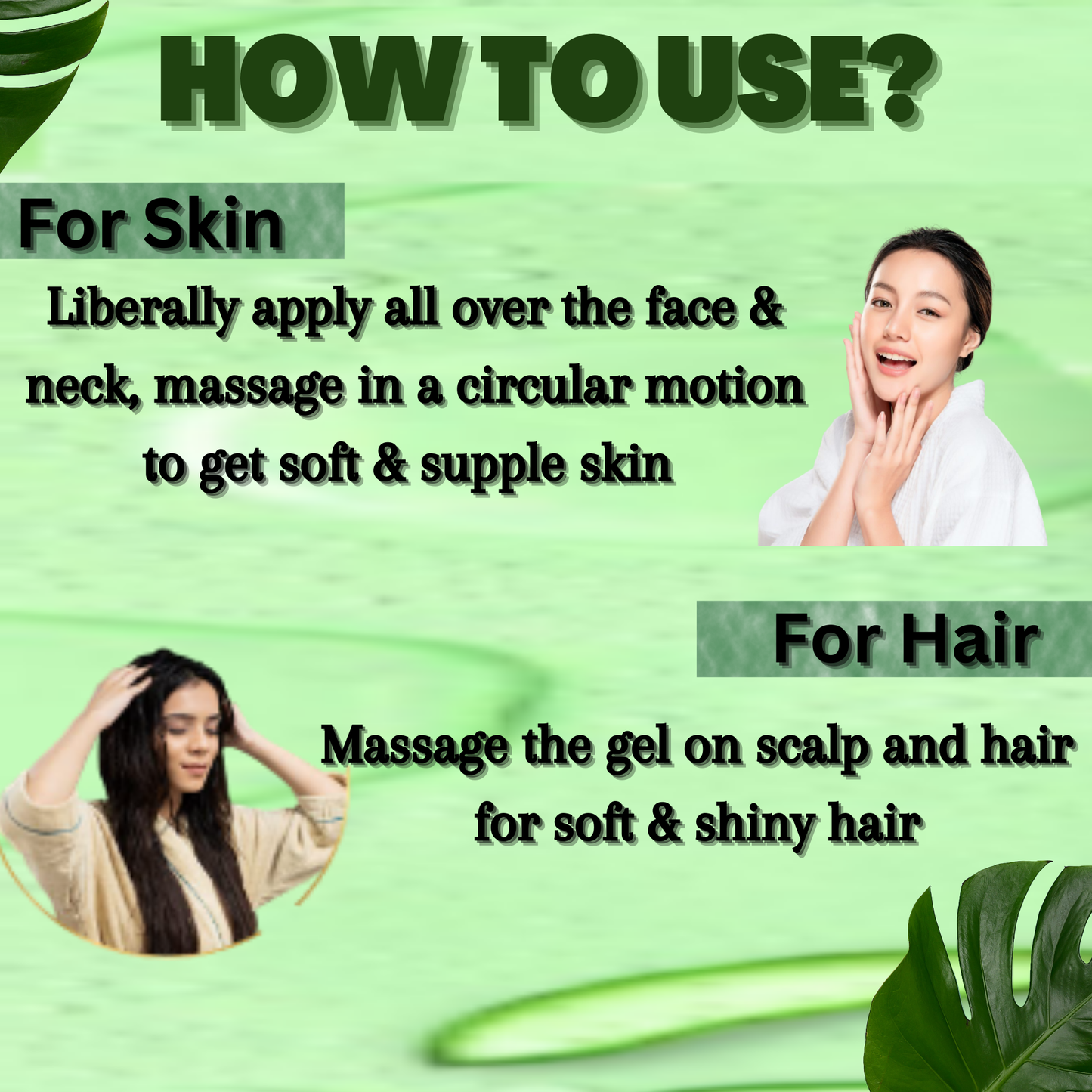 Qykkare Pure Aloe Vera Skin Gel (200gm X 2) 400gm