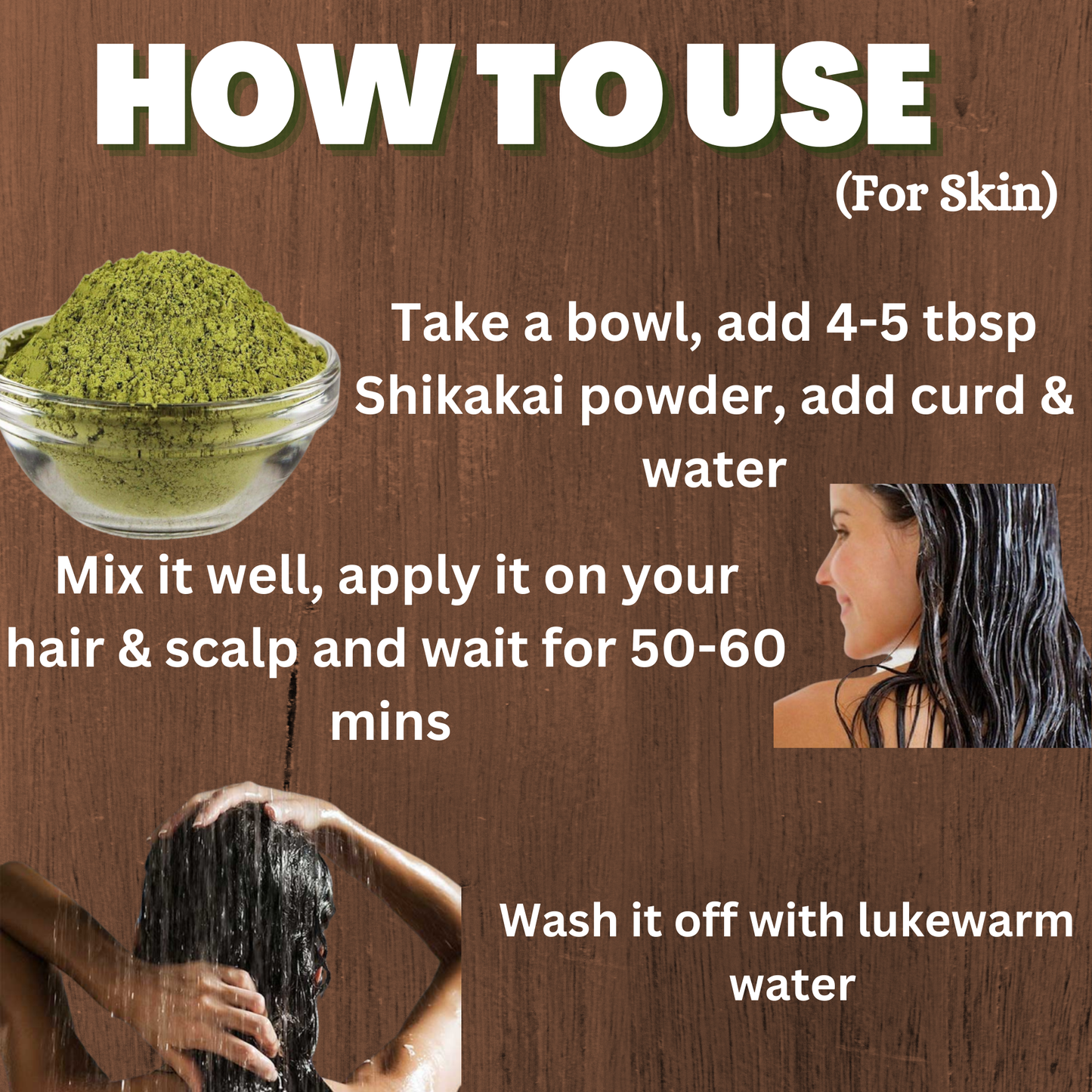 QYKKARE Premium Shikakai powder for hair growth - Pack of 2 (200 gms)