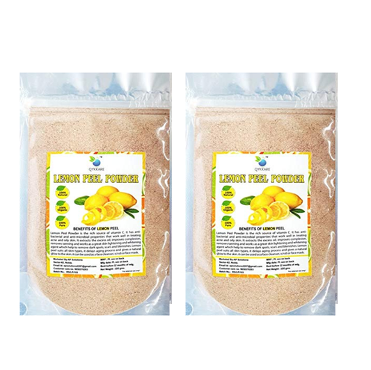 QYKKARE Premium 100% Pure Lemon Peel Powder (100*2 gms) 200Gm